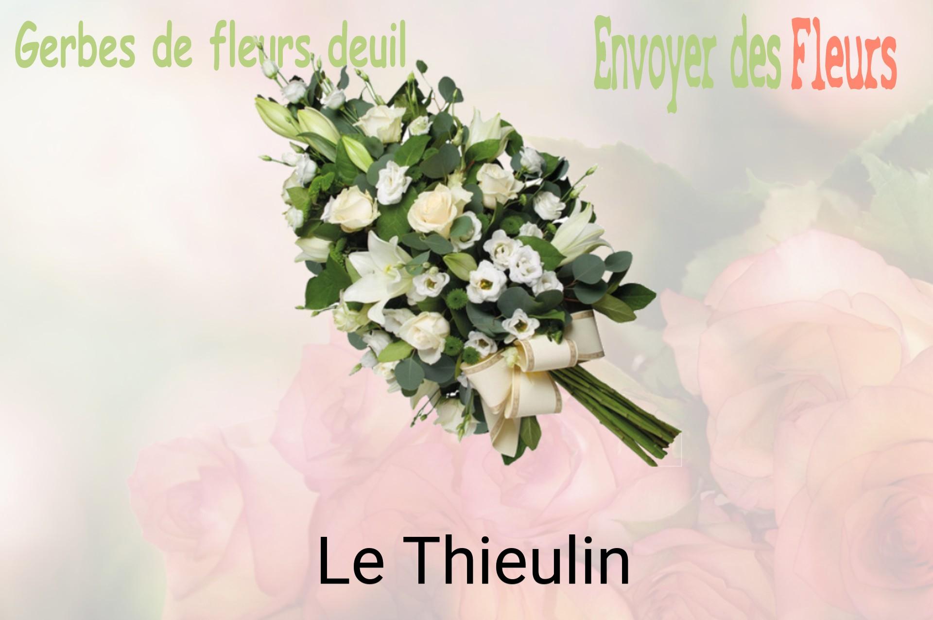 Gerbe de fleurs de deuil livrée à Le Thieulin